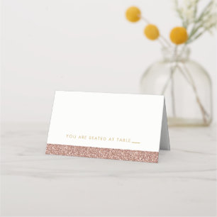 Roos Gold Sparkly Pink Glitter Place Kaarten Plaatskaartje