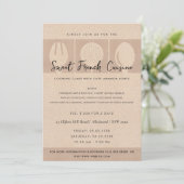 ROOS GOLD SPOON FORK COOKERY CLASS INVITE SJABLOON KAART (Staand voorkant)