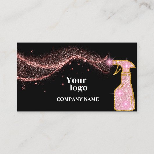 Roos Gold Spray Cleaner Instragram QR-code Visitekaartje (Voorkant)