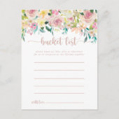 Roos Gold Spring Floral Bucket List-kaarten Briefkaart (Voorkant)
