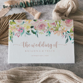 Roos Gold Spring Floral Wedding Gastenboek