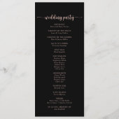 Roos Gold Spring Floral Wedding Programme Programmakaart (Achterkant)