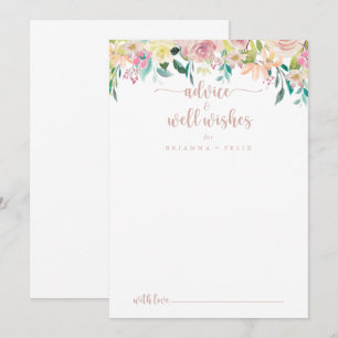 Roos Gold Spring Floral Wedding Well Wwish Advieskaart
