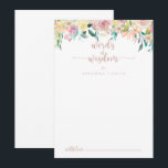 Roos Gold Spring Floral Wedding Words of Wisdom Advieskaart<br><div class="desc">Deze roos gouden lente, florale trouwwoorden van wijsheidsadviezen zijn perfect voor een ritje. Het ontwerp kenmerkt een schat aan kleurrijke pinda's en groene bladeren, die netjes in charmante bouquets zijn gebundeld, die de natuurlijke schoonheid inspireert. Deze kaarten zijn perfect voor een bruiloft, vrijgezellenfeest, baby shower, graduatiedag en nog veel meer....</div>