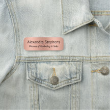 Roos Gold Staff Name Tag