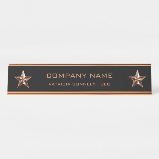 Roos Gold Star Company Executive. Bureau Naambordje (Voorkant)
