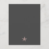 Roos Gold Starfish kust bruiloft gast Details Informatiekaartje (Achterkant)