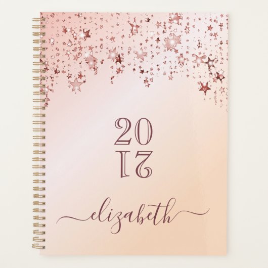 Roos Gold Stars Afsprakenboek 2026 Planner (Voorkant)