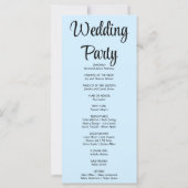 Roos Gold Stars Crescent Moon Blue Trouwprogramma (Achterkant)