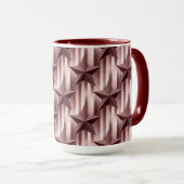 Roos Gold Stars Gestreepte Combo Mok (Voorkant rechts)