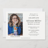 Roos Gold Stars Proud Afstuderen Foto Afstuderen Kaart (Achterkant)