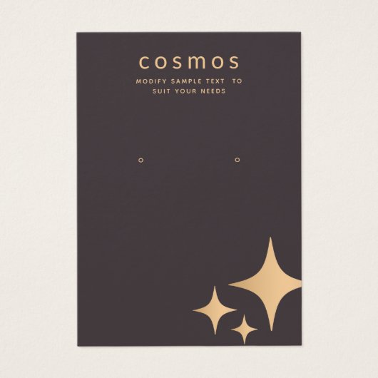 Roos Gold Stars Veroorbare Logo toevoegen Kaart (Voorkant)