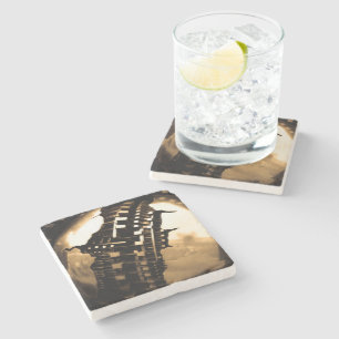 Roos Gold Steampunk Stenen Onderzetter