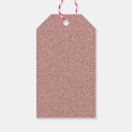 Roos Gold & stijlvolle glitter bruiloft dank u Cadeaulabel (Achterkant)