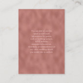 Roos Gold & Stijlvolle Glitter Details Informatiekaartje (Achterkant)