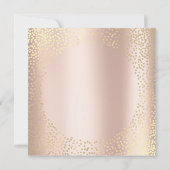 Roos Gold Stippen Confetti Champaigne Birthday 16t Kaart (Achterkant)