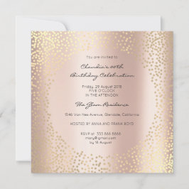 Roos Gold Stippen Confetti Champaigne Birthday 16t Kaart