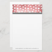 Roos Gold Stippen | Gepersonaliseerde schrijfbenod Briefpapier (Voorkant / Achterkant)