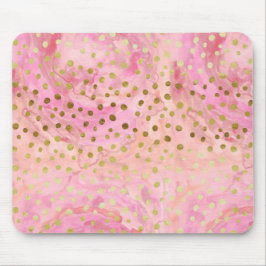 Roos Gold Stippen Modern Glam Waterverf Mousepad Muismat