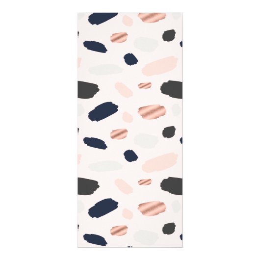 Roos Gold Stippen & Navy Blue Company Price List Reclamekaart (Achterkant)