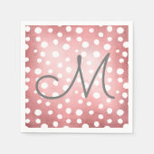 Roos Gold Stippen | Papier op maat Servet (Voorkant)