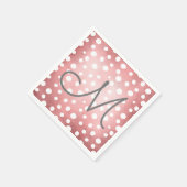 Roos Gold Stippen | Papier op maat Servet (Hoek)