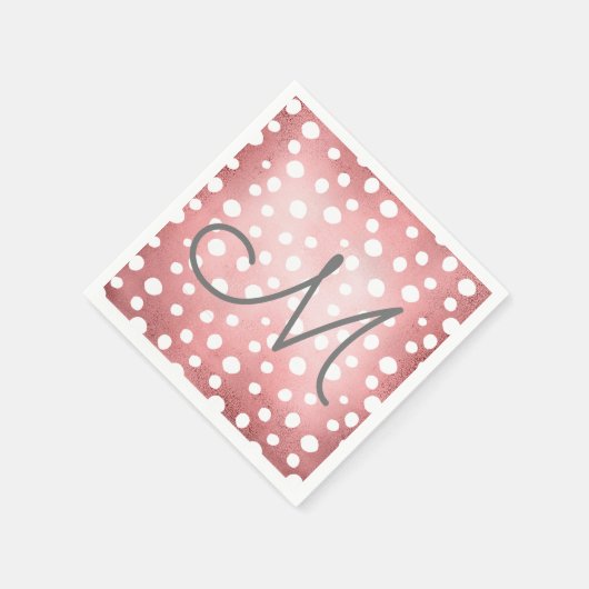 Roos Gold Stippen | Papier op maat Servet (Hoek)