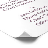 Roos Gold Streamers - Alfabetische Zitkast Poster (Hoek)