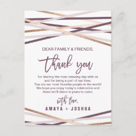 Roos Gold Streamers Hartelijk dank voor uw Kaart