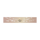 Roos Gold String Lights Belly Band Uitnodigingen Wikkel (Vlak)