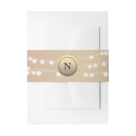 Roos Gold String Lights Belly Band Uitnodigingen Wikkel