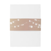 Roos Gold String Lights Belly Band Uitnodigingen Wikkel (Achterkant Voorbeeld)