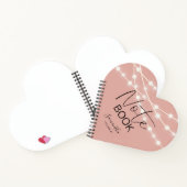 Roos Gold String Lights Jouw naam Notitieboek (Binnen)