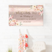 Roos Gold String Lights Rozen Wedding Banner (Insitu)