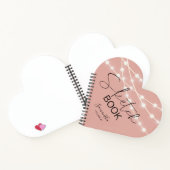 Roos Gold String Lights Schetsboek Jouw naam Notitieboek (Binnen)