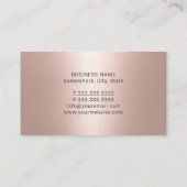 Roos Gold Stripe Dark Grey Floral Event Planning Visitekaartje (Achterkant)