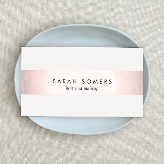 Roos Gold Stripe Elegant stijlvol modern Visitekaartje