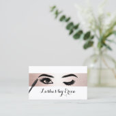 Roos Gold Stripe Lashes Eyelash Oyes Makeup Artist Visitekaartje (Staand voorkant)
