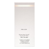 Roos Gold Stripe Taupe Salon Price List Menu (Achterkant)