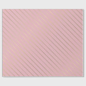 Roos Gold Striped Glamoureuze Sjabloon Elegant Cadeaupapier (Vlak)