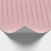 Roos Gold Striped Glamoureuze Sjabloon Elegant Cadeaupapier (Hoek)
