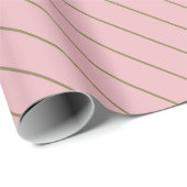 Roos Gold Striped Glamoureuze Sjabloon Elegant Cadeaupapier (Rol Hoek)