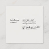 Roos Gold Striped Moderne Professional Vierkante Visitekaartje (Achterkant)