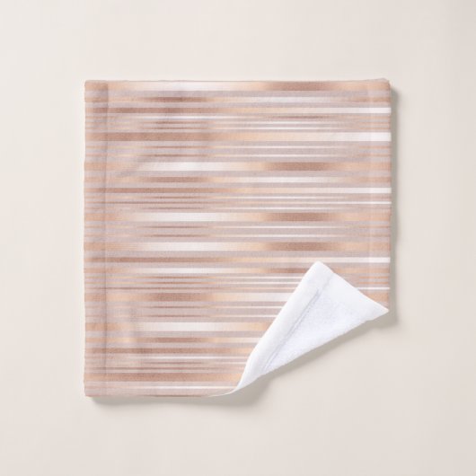 Roos Gold Stripes Bad Handdoek (Wasdoekje)