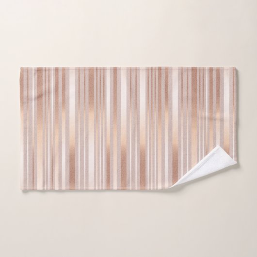 Roos Gold Stripes Bad Handdoek (Handdoek)
