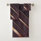 Roos Gold Stripes Bath-handdoekset Bad Handdoek (Insitu)
