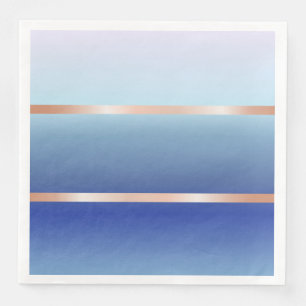 Roos Gold Stripes Blue Gradient Servet
