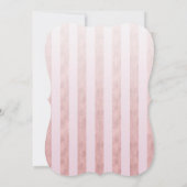 Roos Gold Stripes Bourgogne Blush Flowers Wedding Kaart (Achterkant)