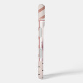 Roos Gold Stripes en Stippen Elegant Custom Photo Case-Mate iPhone Case (Achterkant / Rechts)