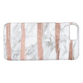 Roos Gold Stripes op marmer Case-Mate iPhone Case (Achterkant (Horizontaal))